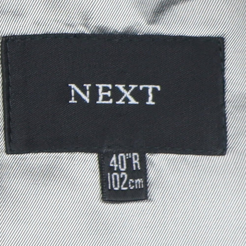 Next Men's Black Blazer 40R Regular Wool Formal