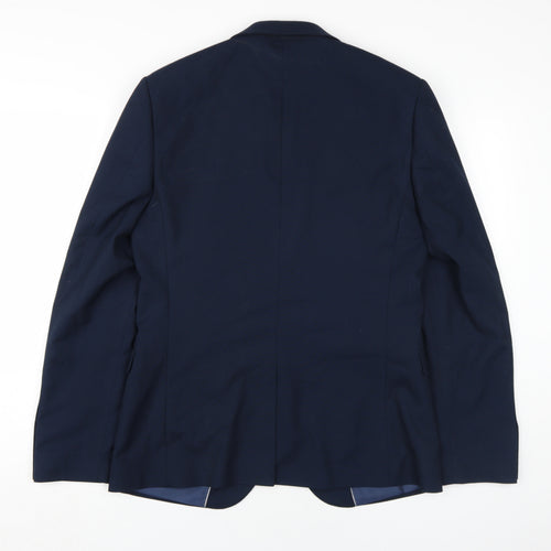 Topman Men's Blue Blazer, Size 40R, Regular Fit