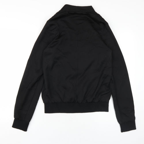 Next Tall Women's Black Bomber Jacket Size 8