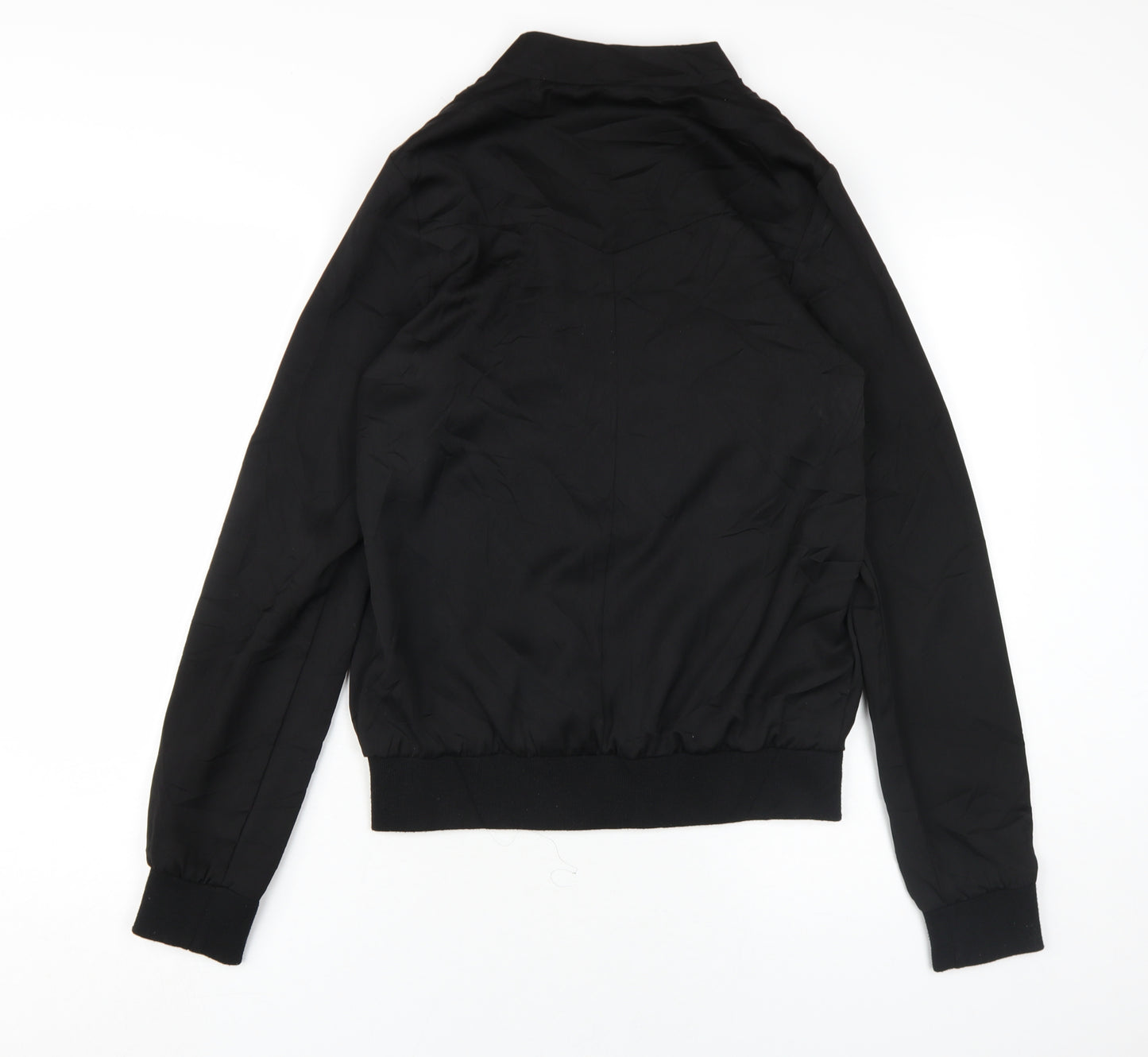 Next Tall Women's Black Bomber Jacket Size 8