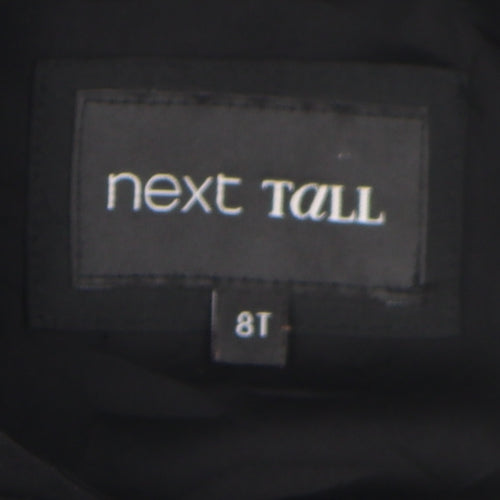 Next Tall Women's Black Bomber Jacket Size 8