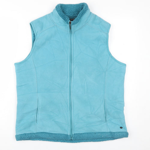TIGI Women's Blue Waistcoat Size 14 Sleeveless Fleece