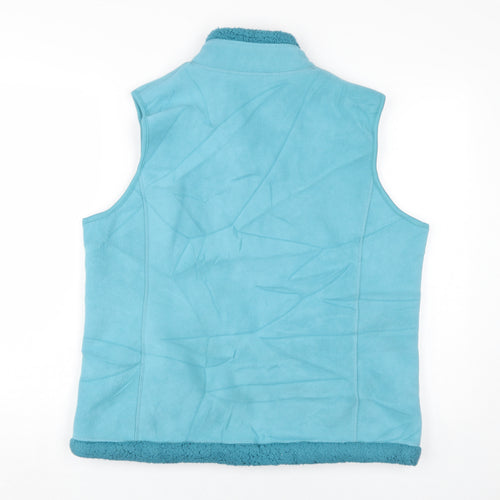 TIGI Women's Blue Waistcoat Size 14 Sleeveless Fleece