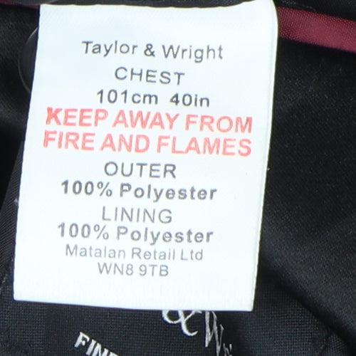 Taylor & Wright Men's Black Tuxedo Regular Fit Blazer 40R