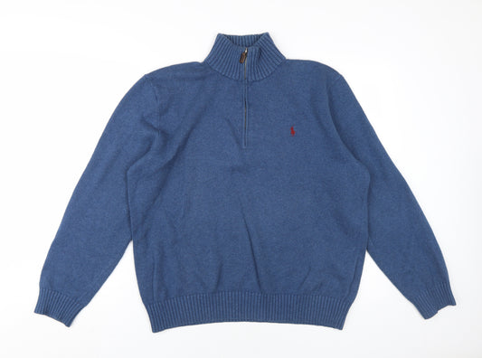 Polo Ralph Lauren Men's Blue Full Zip Jumper Size L