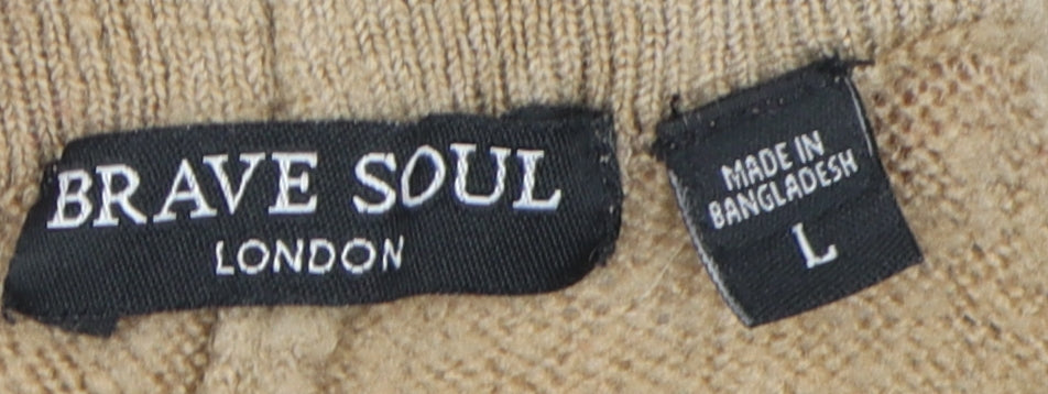 Brave Soul Women's Beige Jogger Trousers L