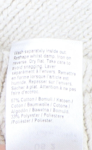 River Island Women's Ivory Collared Pullover Jumper Size 6