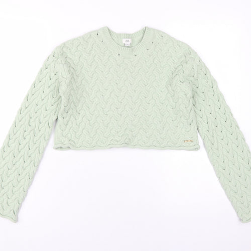 River Island Girls Green Pullover Jumper 13-14 Years
