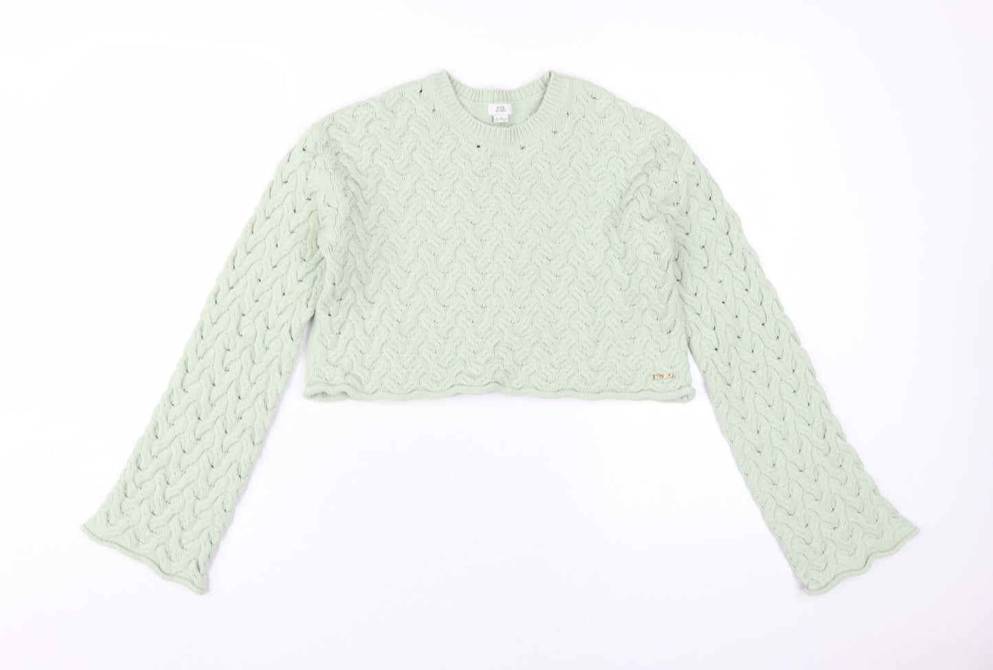 River Island Girls Green Pullover Jumper 13-14 Years