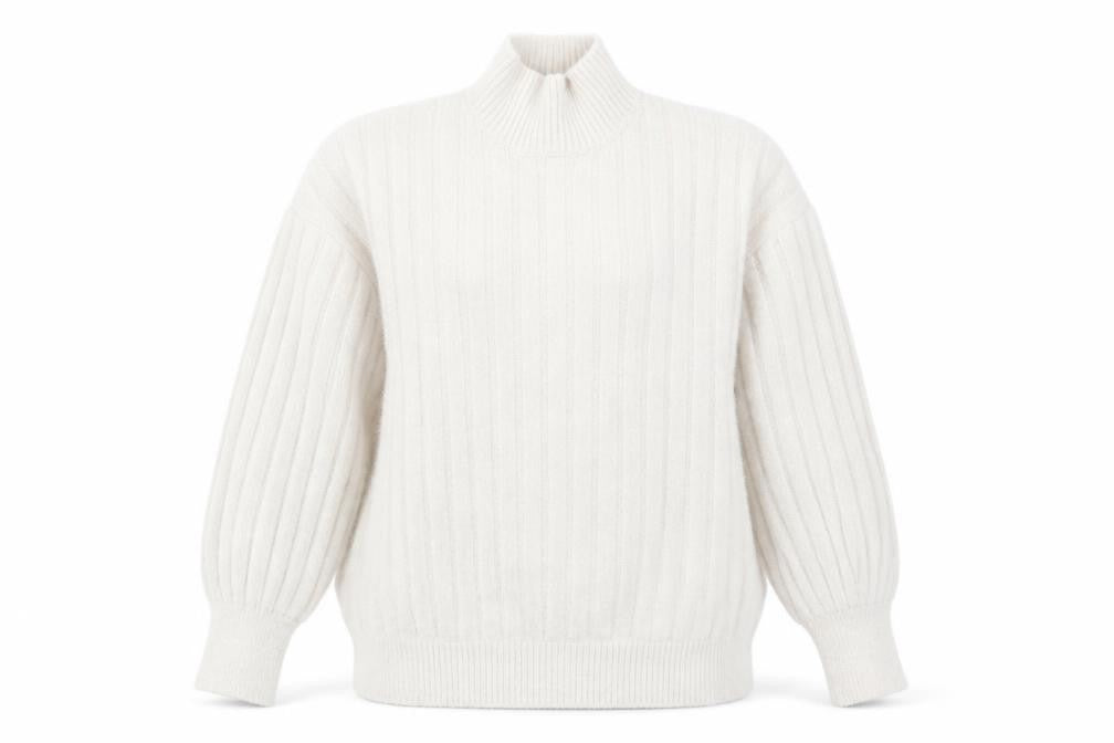 Jessica Simpson Women's Ivory Knit Jumper, S, High Neck