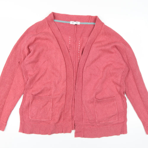 White Stuff Women's Pink Cardigan UK 18, Relaxed Fit