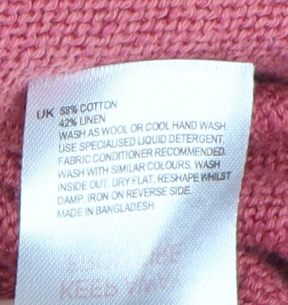 White Stuff Women's Pink Cardigan UK 18, Relaxed Fit