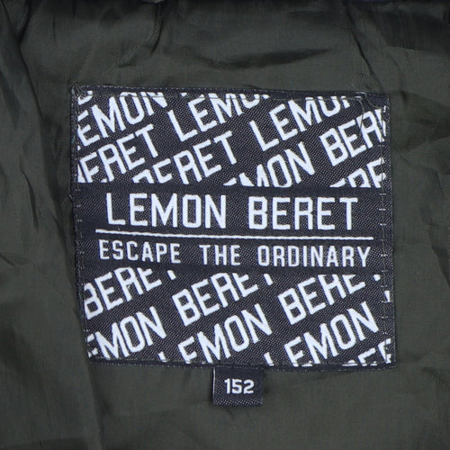 Lemon Beret Boys Green Puffer Jacket UK 8 Hooded