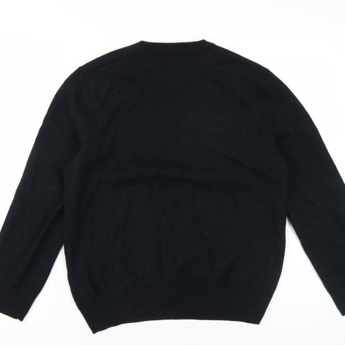 Gap Unisex Black V-Neck Merino Wool Jumper XL