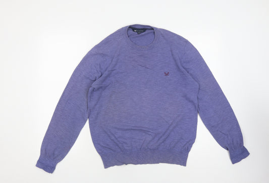 Crew Clothing Men's Purple Cotton Linen Pullover Jumper S