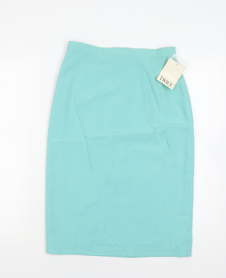 Twice Women's Green Pencil Skirt Size 10
