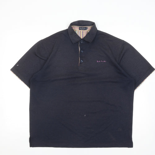 Paul Smith Men's Black Polo Shirt 2XL Short Sleeve Logo