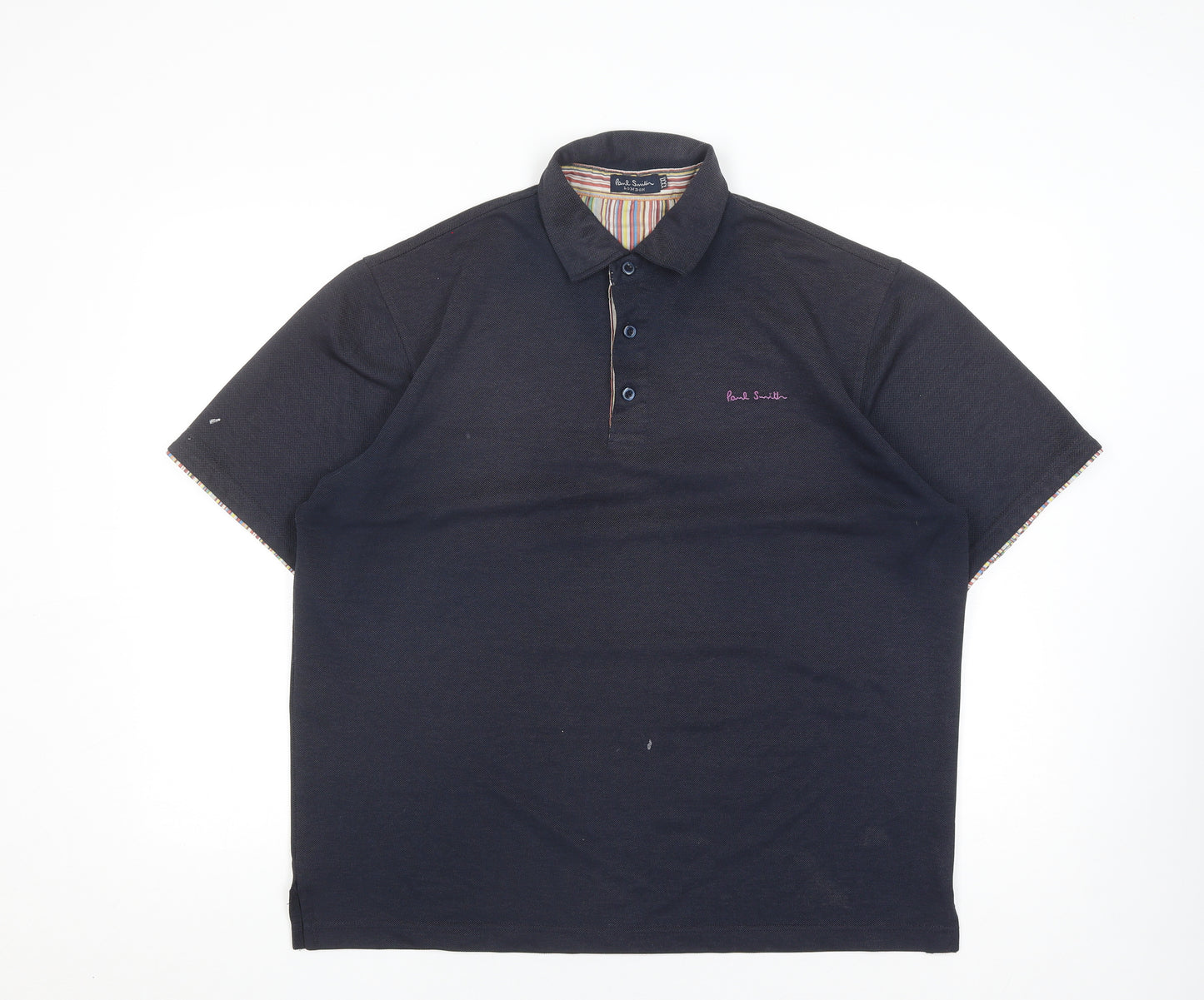Paul Smith Men's Black Polo Shirt 2XL Short Sleeve Logo