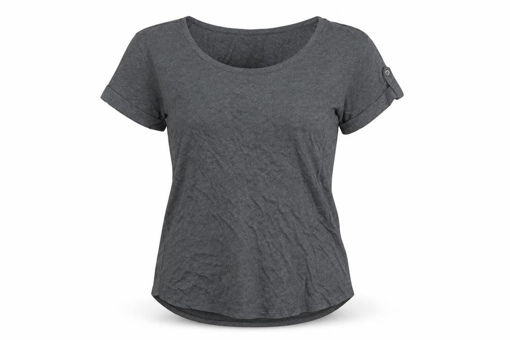 Front view of Gap Women's Grey Basic T-Shirt, size S
