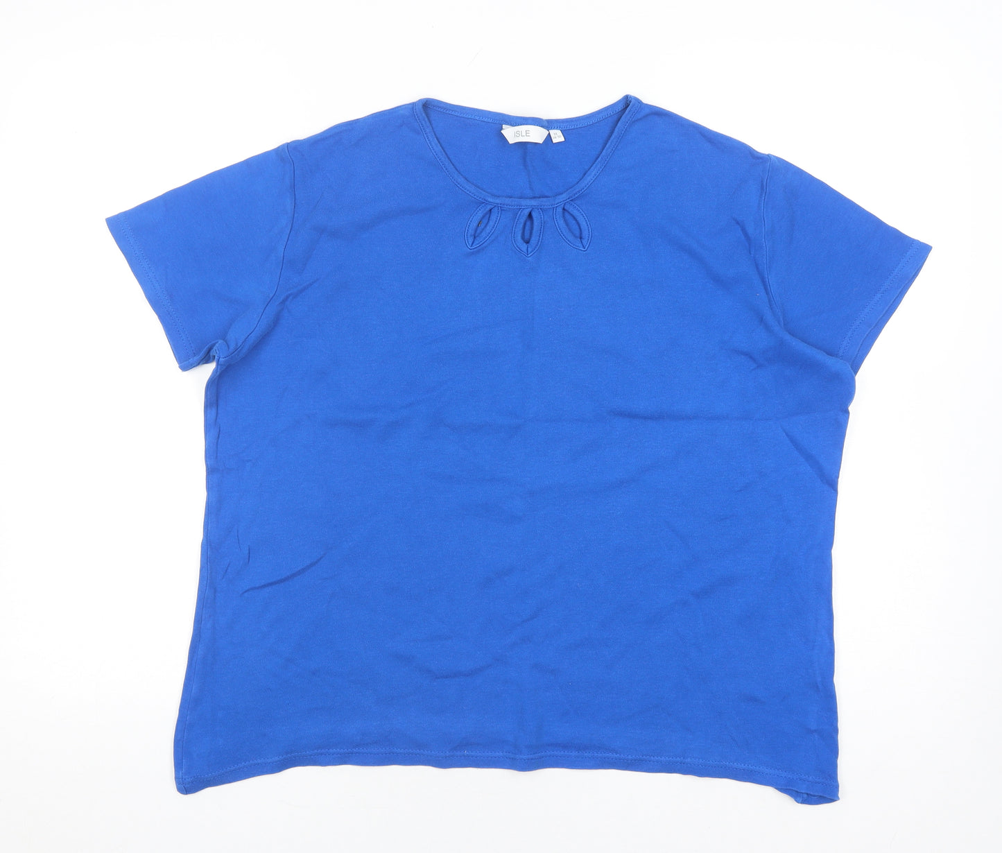 ISLE Blue Women's T-Shirt Size 14-16 Casual Style