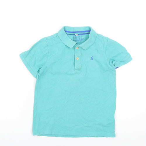 Joules Boys Blue Polo Shirt 9-10 Years Short Sleeve Basic