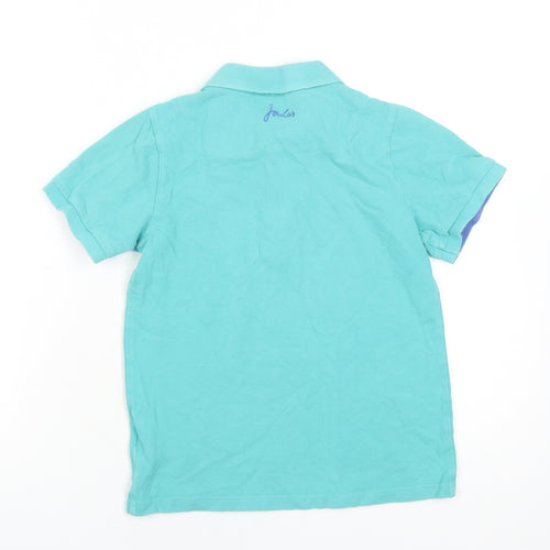Joules Boys Blue Polo Shirt 9-10 Years Short Sleeve Basic