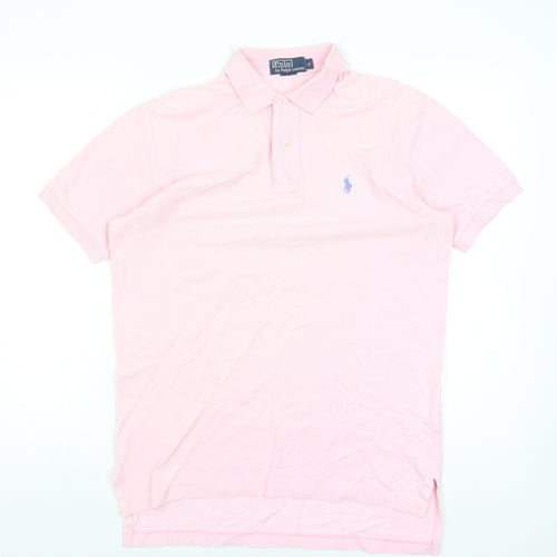 Ralph Lauren Men's Pink Polo Shirt, Size S
