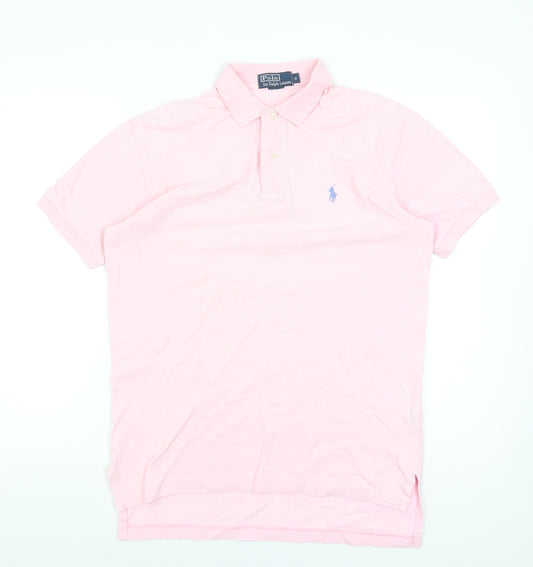 Ralph Lauren Men's Pink Polo Shirt, Size S