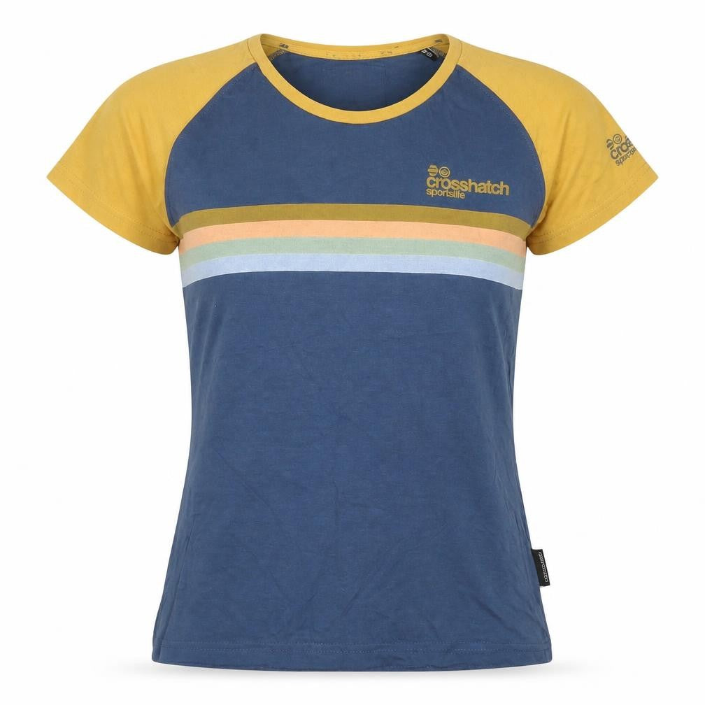 Front view of Crosshatch Multicoloured unisex t-shirt short sleeve m