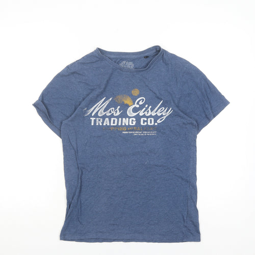 Star Wars Blue Men's S T-Shirt, Mos Eisley Scene