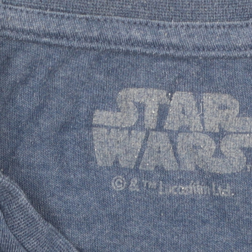 Star Wars Blue Men's S T-Shirt, Mos Eisley Scene