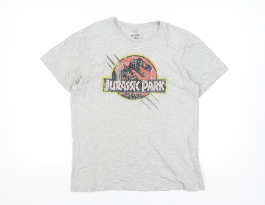 Funko Men's Grey Jurassic Park T-Shirt, Size L