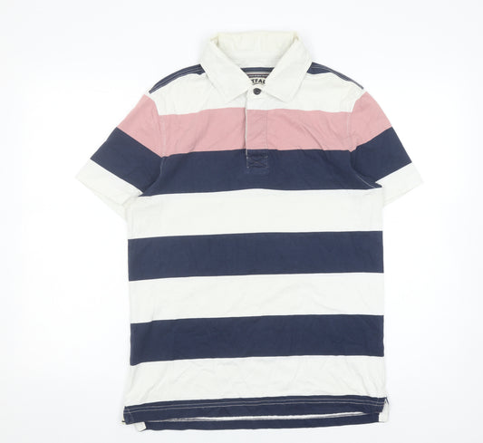 FatFace Men's Multicoloured Striped Polo M