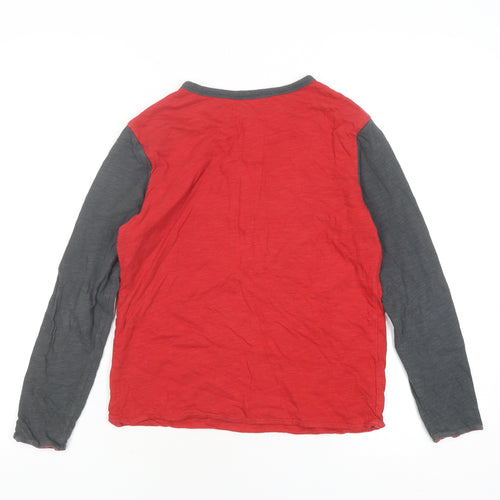 Gap Boys Red Long Sleeve Henley Casual Top Size 10
