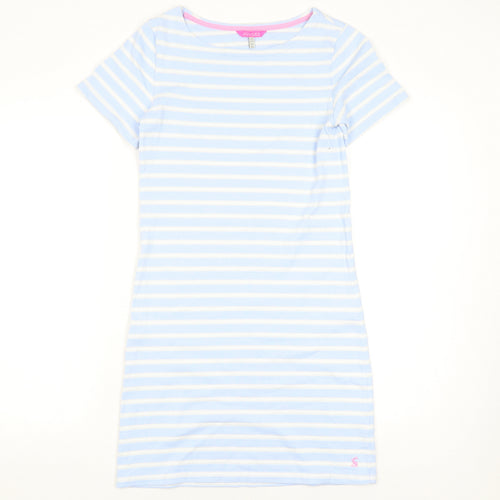 Joules Women's Blue Striped T-Shirt Dress, Size 8