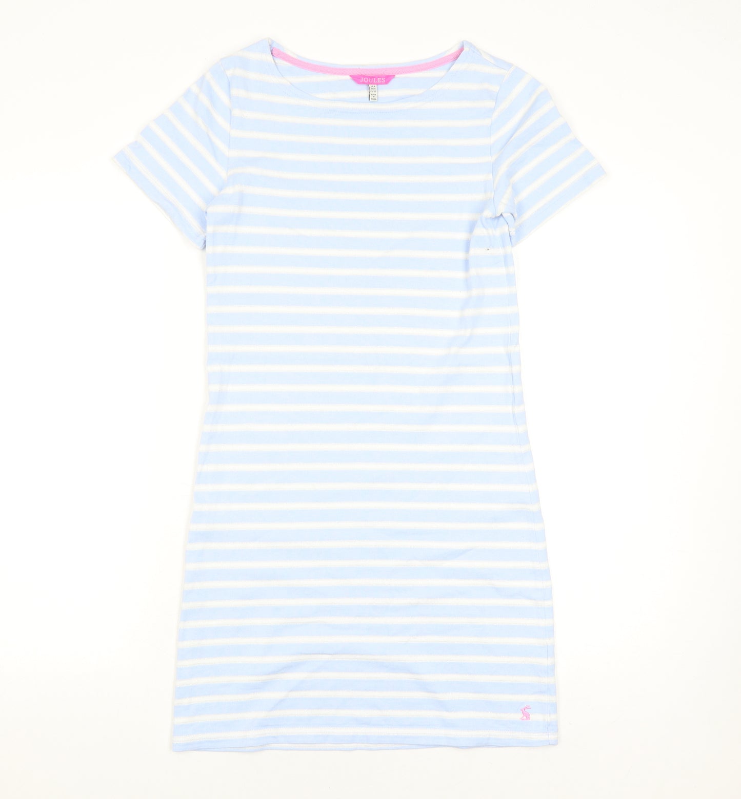 Joules Women's Blue Striped T-Shirt Dress, Size 8