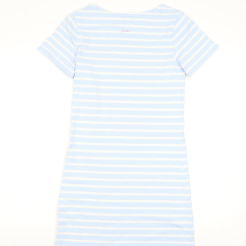 Joules Women's Blue Striped T-Shirt Dress, Size 8