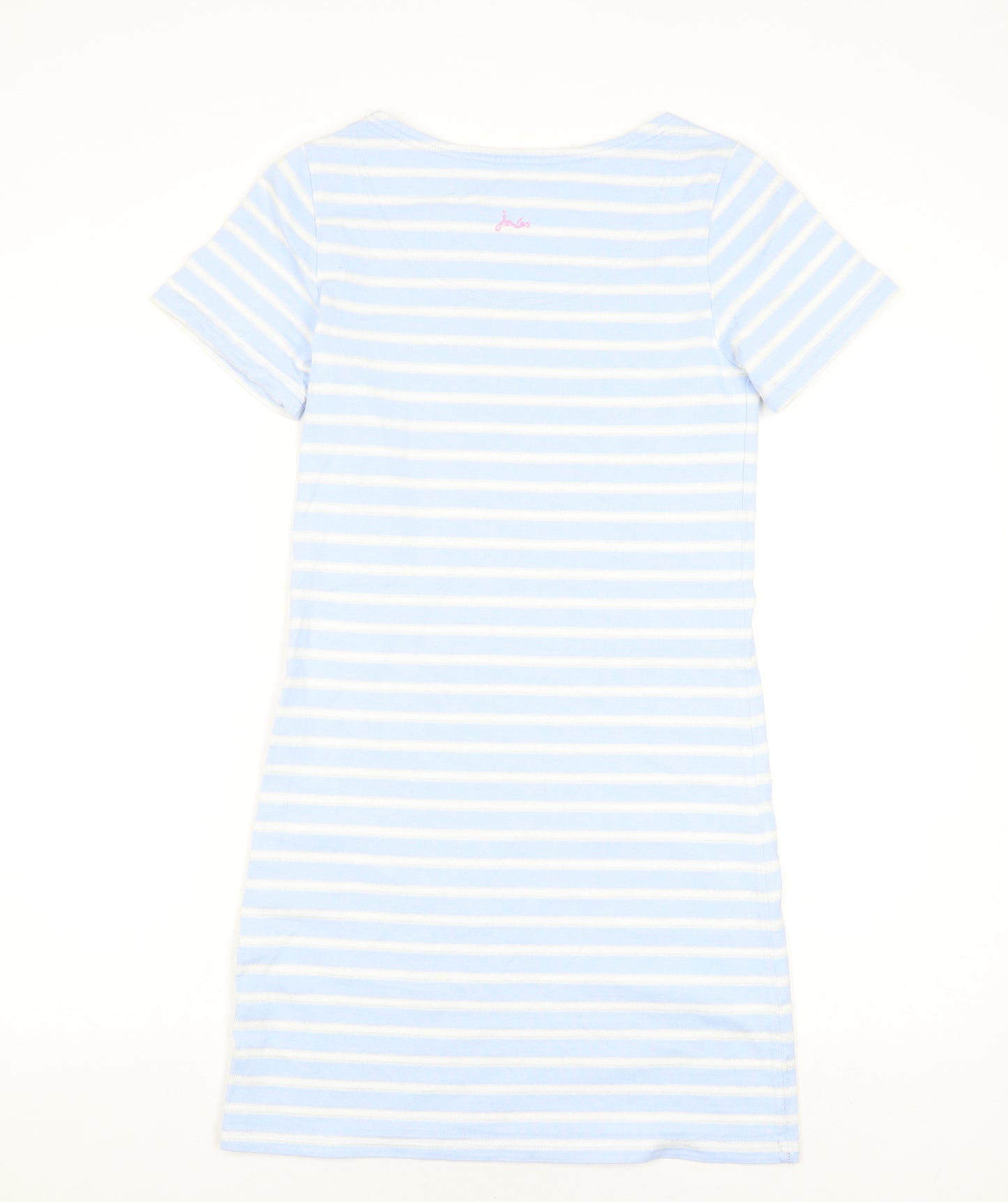 Joules Women's Blue Striped T-Shirt Dress, Size 8