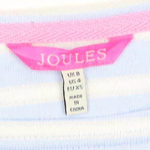 Joules Women's Blue Striped T-Shirt Dress, Size 8