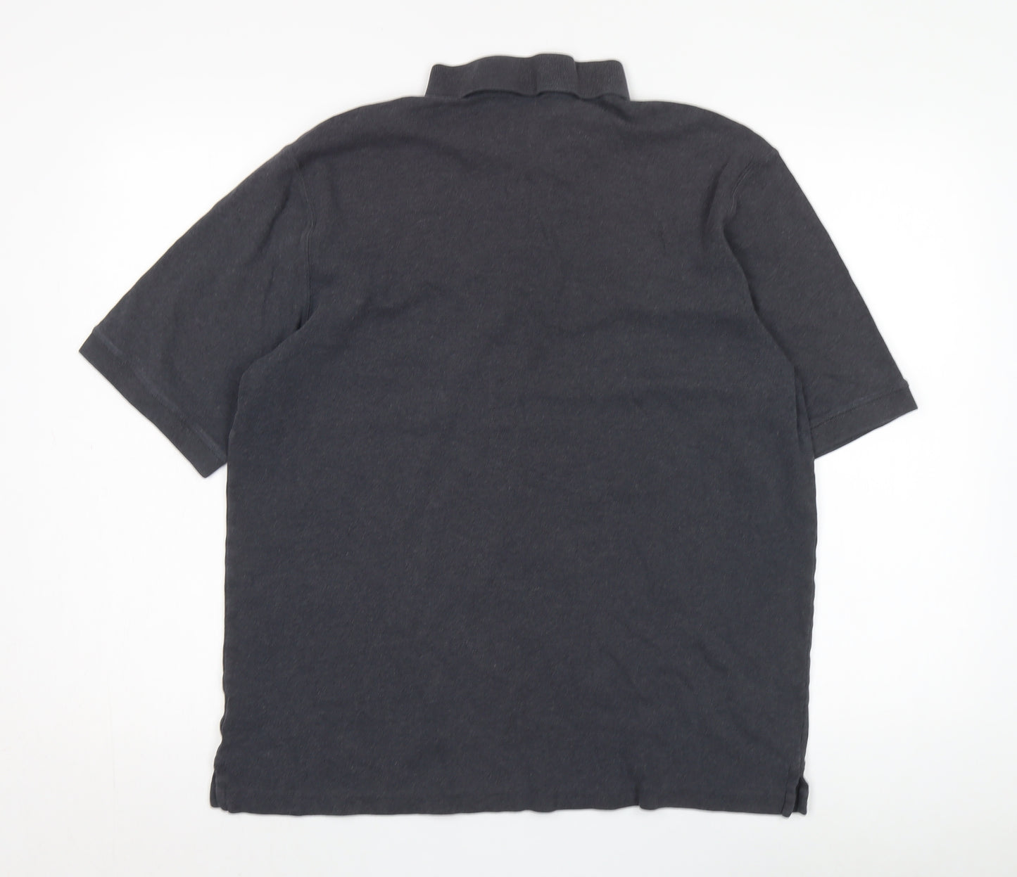 Lands' End Men's Black Polo Shirt Size L Cotton