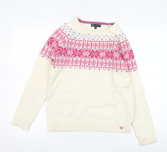 Crew Clothing Women’s Ivory Fair Isle Pullover Jumper