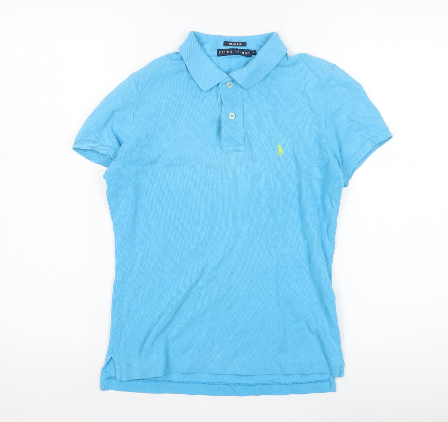 Ralph Lauren Women's Blue Polo Shirt M Slim Fit