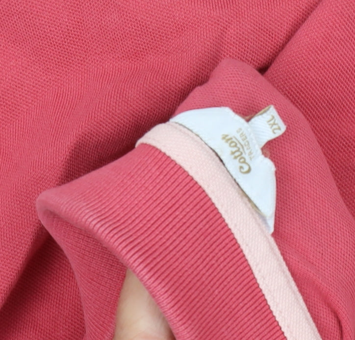 Cotton Traders Women's Red 2XL Polo Long Sleeve