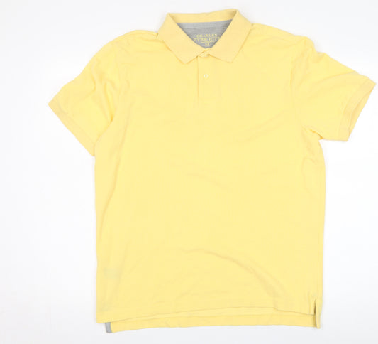 Charles Tyrwhitt Men's Yellow M Polo Shirt, Regular Fit