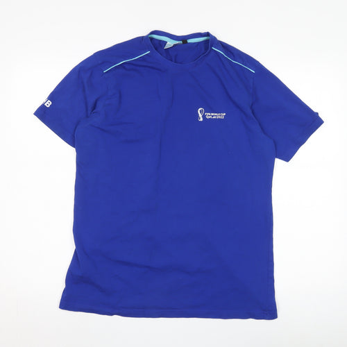 Mantoni Men's Blue Regular Fit T-Shirt, Size L, FIFA 2022