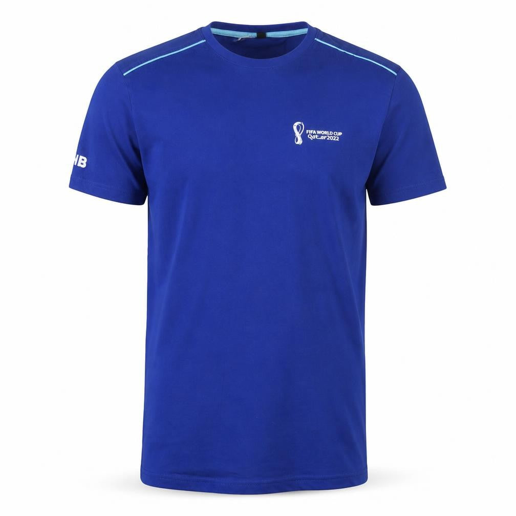 Mantoni Men's Blue Regular Fit T-Shirt, Size L, FIFA 2022