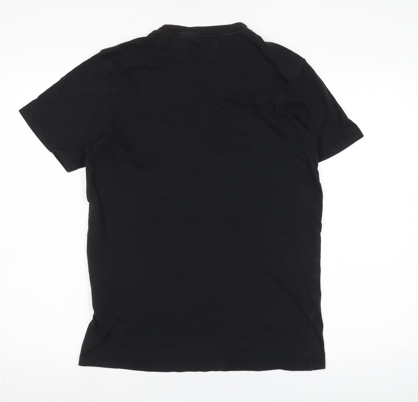 Levi's Men Black Cotton Crew Neck T-Shirt Size S