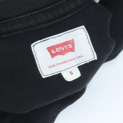 Levi's Men Black Cotton Crew Neck T-Shirt Size S