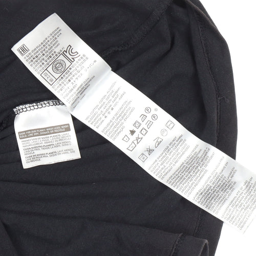 Levi's Men Black Cotton Crew Neck T-Shirt Size S