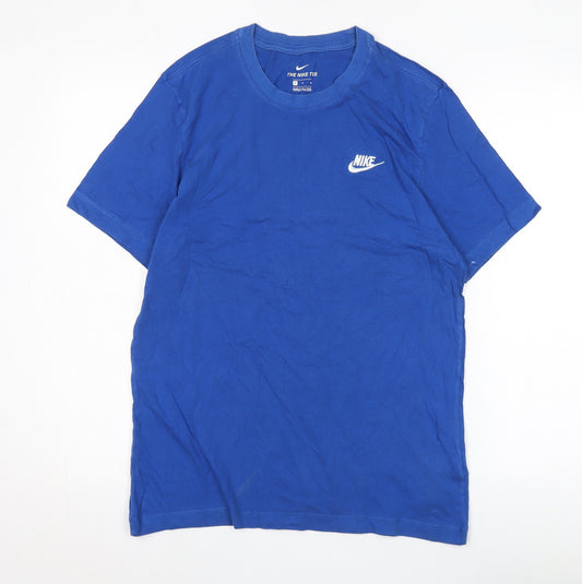 Nike Men's Blue Medium Cotton T-Shirt